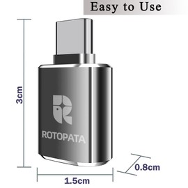 ROTOPATA 2 Pack USB C to USB 3.0 Female Adaptor, OTG Type C Adapter for MacBook Pro2019, MacBook Air 2020, Type C Smartphones