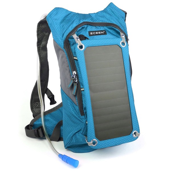 Solar Hydration Backpack 7 Watts Solar Phone Charger with 2 Liters Bladder
