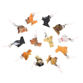 CIYODO 12pcs Dog Pendant Earphone Dust Cute Headphone Jack Covers Prevents Dust and Stains Random Styles for Phones and Electronics Decorative Accessories for
