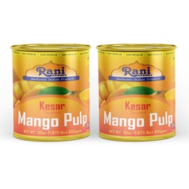Rani Mango Pulp Puree (Makes Mango Lassi Shakes) Kesar Sweetened 30oz Pack of 2