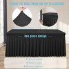 4 Packs Black Table Clothes for 8 Foot Rectangle Tables,