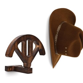 Cowboy hat stand, wall mounted adjustable stand that can maintain the original shape of items, wooden wall mounted cowboy hat display stand