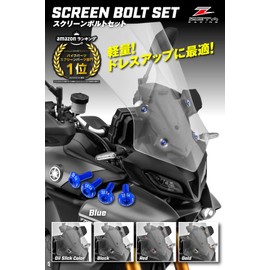 ZETA RACING Dirtfreak G5995 Screen Bolts, Blue, 4-Pack, High Strength Aluminum Alloy Anodized Dress Up Bolts, Dirt Freak