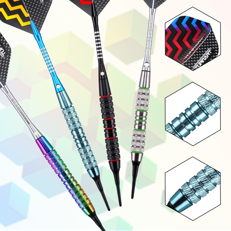 Turnart Darts Plastic Tip - Professional Soft Tip Darts Set