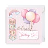 Second Ave Baby Girl Newborn Welcome Congratulations Square Card