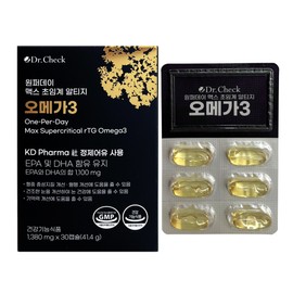 DR CHECK One Purday Max Supercritical Altige Omega 3 1380mg x 30 capsules (3) / DR CHECK 원퍼데이 맥스 초임계 알티지 오메가3 1380mg x 30캡슐 3개