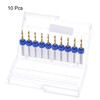 sourcing map 10pcs PCB Drill Bits 1/8" Shank 2mm Titanium