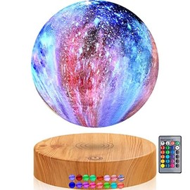 Vnemofey Floating Moon Lamp, 16 Galaxy Colours Magnetic Floating Moon Lamp, 3D Rotation & Brightness Adjustable, Gifts for Kids Friends, Cool Gadgets (5.9 Inches)
