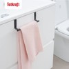 Tatkraft Horizon Black Door Towel Holder Kitchen Dish Towel Holder,