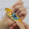Be Unique Blue Gold Butterflies Double-Sided Oval Nail File Emery