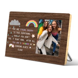 KLYTINK Inspirational Quote Motivational Picture Frames, Family Friends Coworker Photo Frame, 4x6 Picture Frames, Sister Bestie BFF Christmas Memorial Birthday Gifts, Positivity-Themed Decor