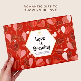 Valentine's Day Tea Gift Set by TEASAYS, Romantic Gift with Love Messages, 30 Premium Whole Leaf Tea Bags, Tea Sampler Gift for Girlfriend, Boyfriend, Wife, Husband, Partner