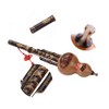 Handmade C Key Hulusi Gourd Black Bamboo Flute with Alloy,