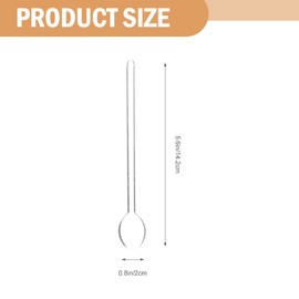 STOBAZA 6Pcs Coffee & Espresso Spoons Glass Stirring Teaspoons 5.58 Inches Stirring Rod Mixing Spoon Ice Tea Stirrers for Coffee Tea Sugar Home Bar Party, Clear