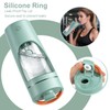 Electric Protein Shaker Bottle with Storage, USB-C, 24 oz, Green