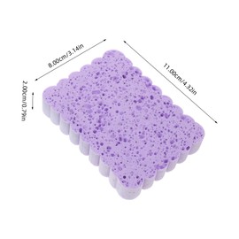 Healeved 4Pcs Household Exfoliating Sponges Compact Face Scrubbers for Convenient Makeup Removal Skin Care Soft Pva Material Portable Cleaning Tools