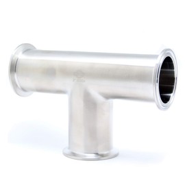 QiiMii Clamp Tee 3 Way Stainless Steel 304 Fits 1.5" Tri Clamp, 38mm Pipe OD Sanitary Fittings (1.5 inch)