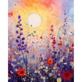 Tucocoo Lavenders Paint by Number for Adults Beginner, Flowers DIY Digital Oil Painting Kits on Canvas with Brushes and Acrylic Pigment, Beautiful Blossom Floral for Home Decor 16x20inch (Frameless)