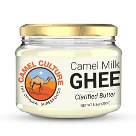 Camel Culture Grassfed Camel Milk Ghee w/Immune Boosting Protein – Rich Buttery Flavour, Low-Lactose, 8.5 oz Delicious Clarified Butter for Cooking, & Baking