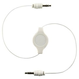 Aux Cable Retractable 3.5mm Compatible with Cricket Magic 2 5G/AT&T Propel 2 5G, Adapter Car Stereo Aux-in Audio Cord Speaker Jack Wire White