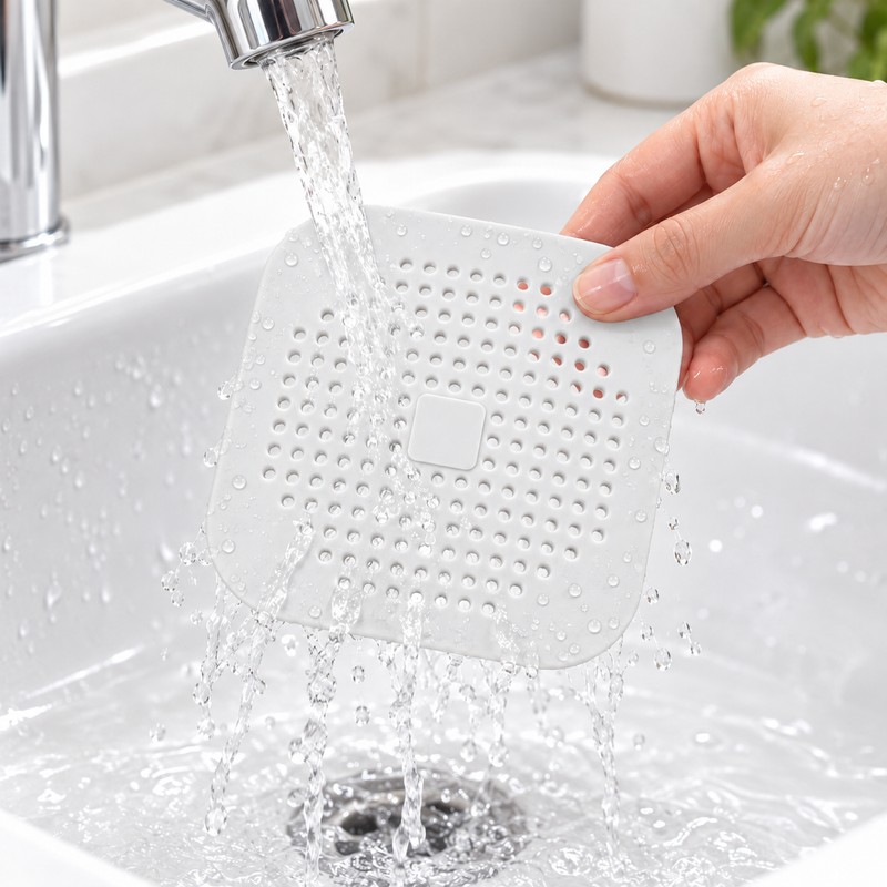 Silicone Drain Hair Catcher for Shower, Bathtub & Kitchen Sink