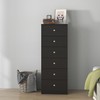 Modern 6 Drawer Vertical Dresser, Wood Tall Chest of Drawers
