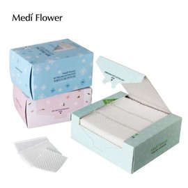 Mediflower 1+1순면 화장솜 3종 중 택1 (엠보싱/소프트/마이필링) 1+1 Pure Cotton Cosmetic Puffs Choose 1 of 3 Types (Embossed/Soft/Micro-Peeling)