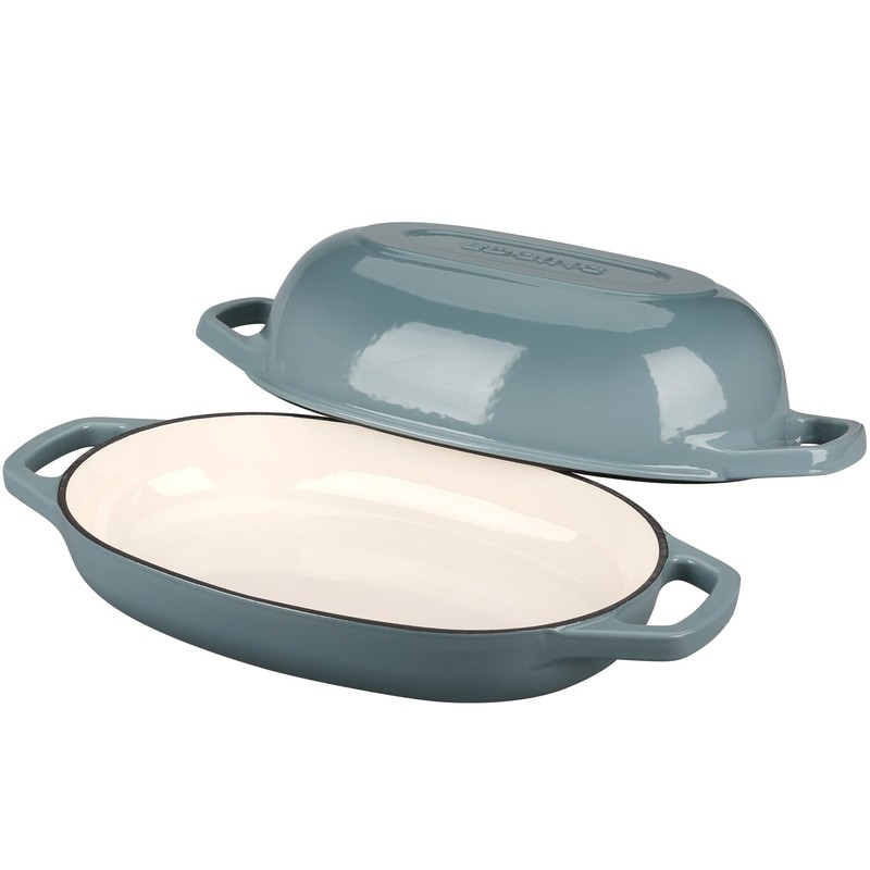 EDGING CASTING Enameled Cast Iron Oval Dutch Oven Pot with