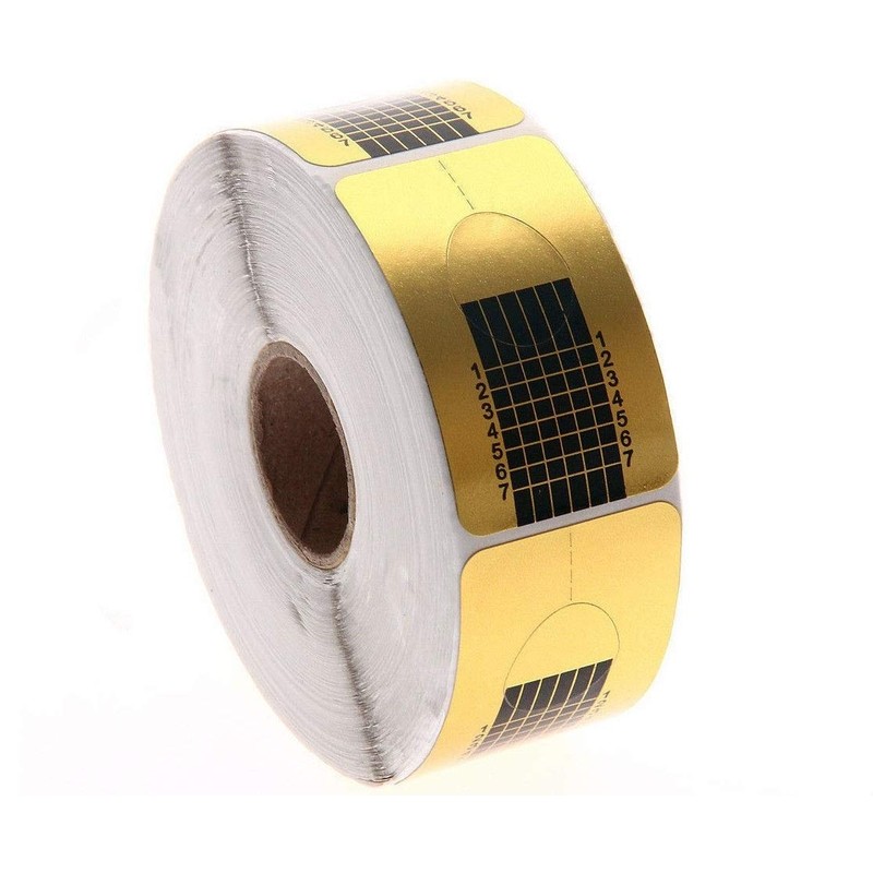 1 Rolle (500 Stück) selbstklebende SQUARE-GOLD Modellier-Schablonen Goldschablonen für die