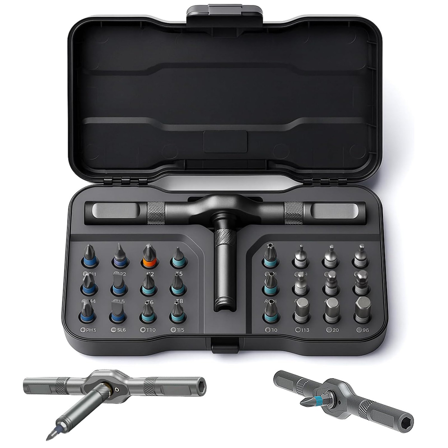 LeCoirrax 24 In 1 Magnetic Screwdriver Set, DIY Ratchet Mini ...