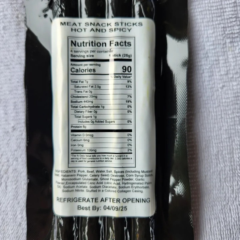 ACC WOOD Beef Hot & Spicy Snack Sticks 3.5oz.