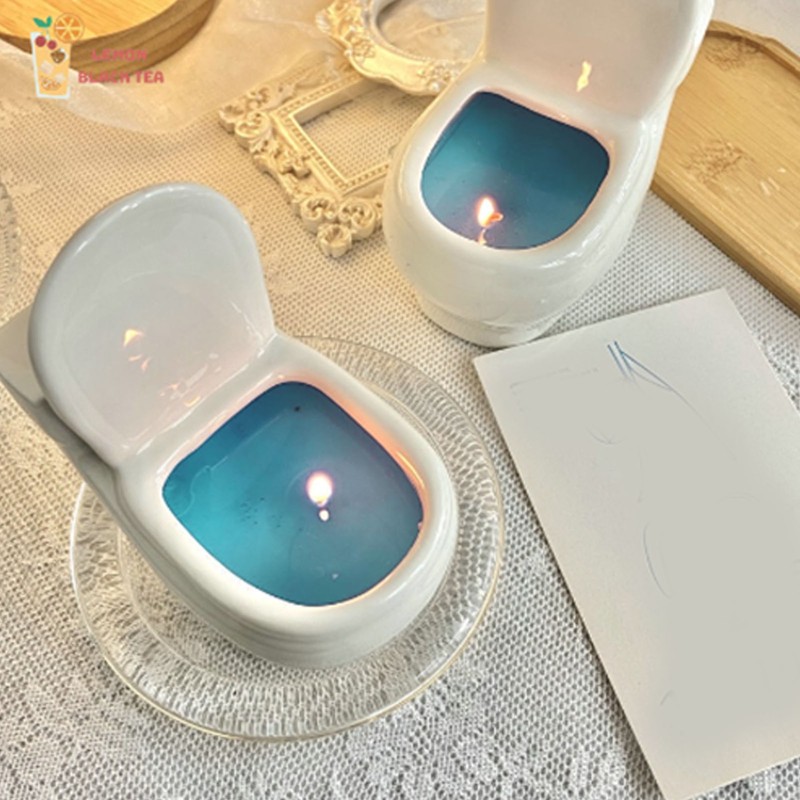 Scented Candle Toilet Style Rich Fragrance Romantic Odor Removal Decorative