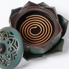 Ceramic Lotus Burner for Burning Coil/Cone/Stick Incense, Sage, Palo Santo
