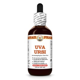 Uva Ursi (Arctostaphylos Uva-Ursi) Dry Herb Tincture, Made in Hawaii, Organic Raw Materials, All Natural, Vegan, Pure Liquid Extract - 2 fl.oz