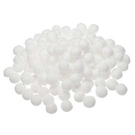 PATIKIL Pom Poms 1 Inch/2.5cm, 200 Pieces Small Pom Pom Balls Fuzzy Craft Pompoms for Crafts Arts DIY Decorations Crafting Supplies, White