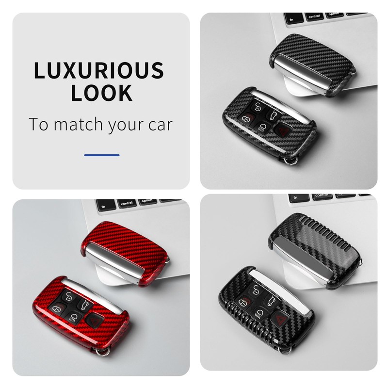 T-carbon Real Carbon Fiber Key Fob Protector Compatible with Land