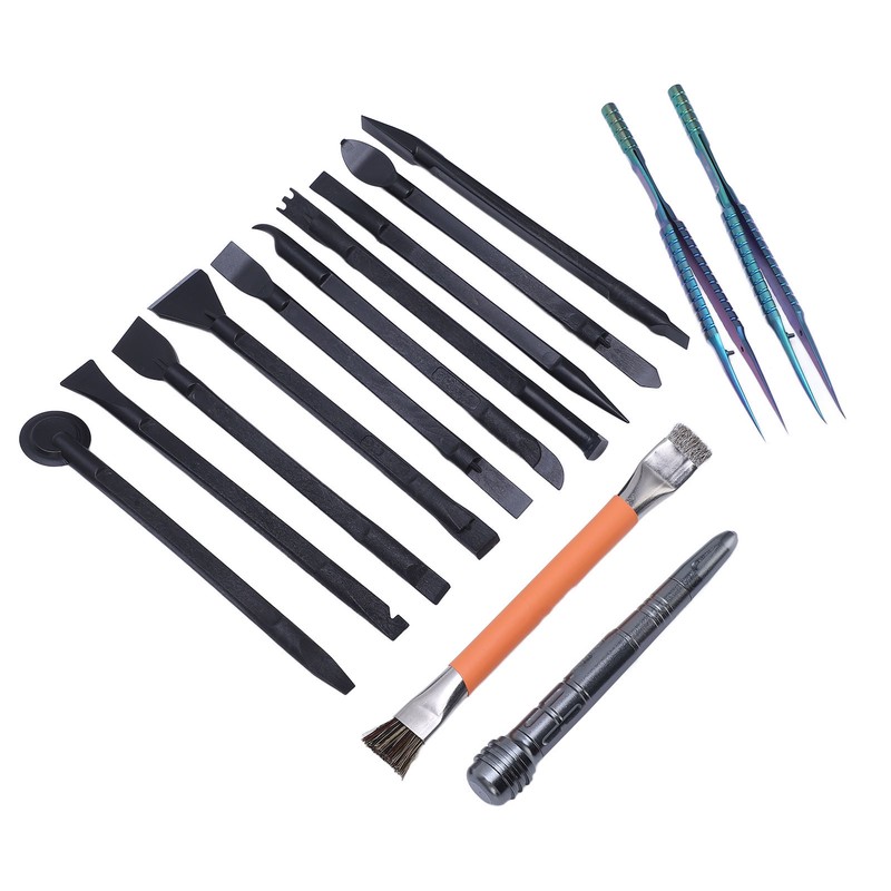 14 Pcs Electronics Repair Tool Kit Spudger Screen Breaker Brush