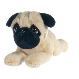 L&B Super Cute Lying Pug Cuddly Toy, Plush 23 cm