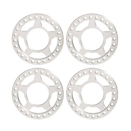 RCLIONS Aluminum RC Beadlock Wheel Rim Replacement Ring for 1:10 Crawler RC Car 1.9" Wheels/Rims-Pack of 4pcs (Silver)