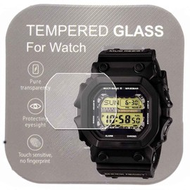 [2 Pack] 9H Tempered Glass Film for Watch GX-56 GXW-56 Clarity Anti-Scratch Durable Easy Clean Protective Film 2.5D Curved