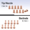 20Pcs Plasma Cutting Torch Nozzles Electrodes Brass Strong High Temperature