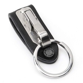 SagaSave Detachable Keychain with Anti-Lost Ring Leather Car Keychain Metal Keyring for Men Easy to Carry, Black