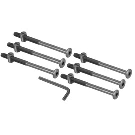 PATIKIL M8 x 110mm & M8 x 18mm Bunk Bed Bolts, 6 Pack Hex Drive Socket Cap Barrel Screws Bolt Nuts Assortment Kit with 1Pcs Wrench for Furniture Bed, Zinc Color