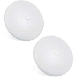 Obeaming 2 Pack RV Interior Ceiling Dome Light 4.5 Inch, Press Dimmer Switch & Blue Nightlight,12V Dimmable Puck Light for Motorhome Trailer Fifth Wheel Truck Coach Enclosed Trailer(5000K)