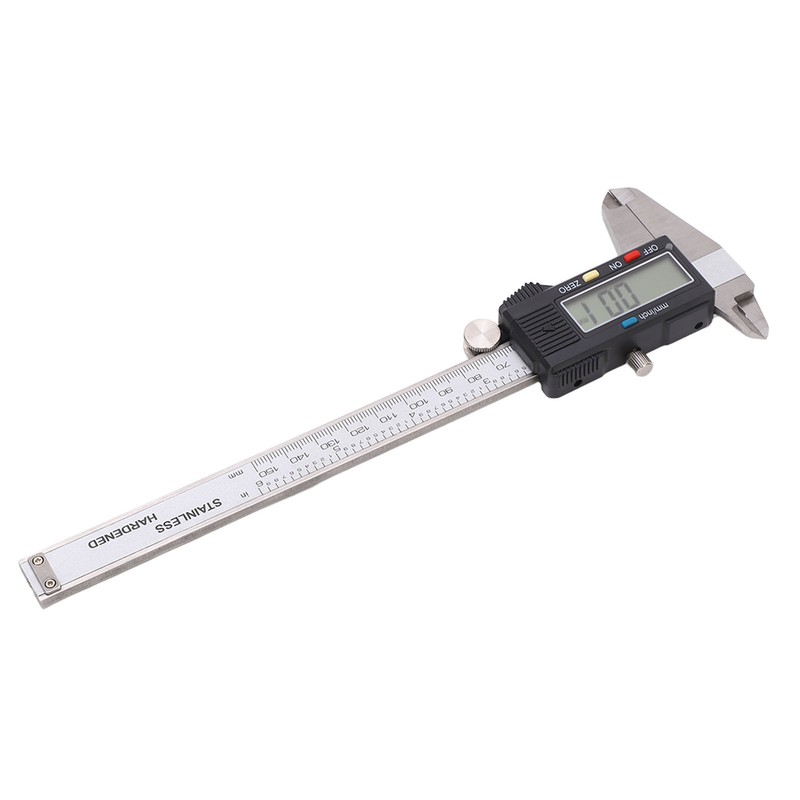 Digital Display Caliper Stainless Steel LCD Electronic Measuring Ruler with