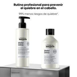 L'Oréal Professionnel Metal Detox Kit | Tratamiento Pre-Shampoo 250ml + Shampoo en Crema Anti-Depósito Metales 300ml | Previene el Quiebre y Protege el Color | Fiel al Tono y Anti-Desvanecimiento | Para Cabello con Coloración