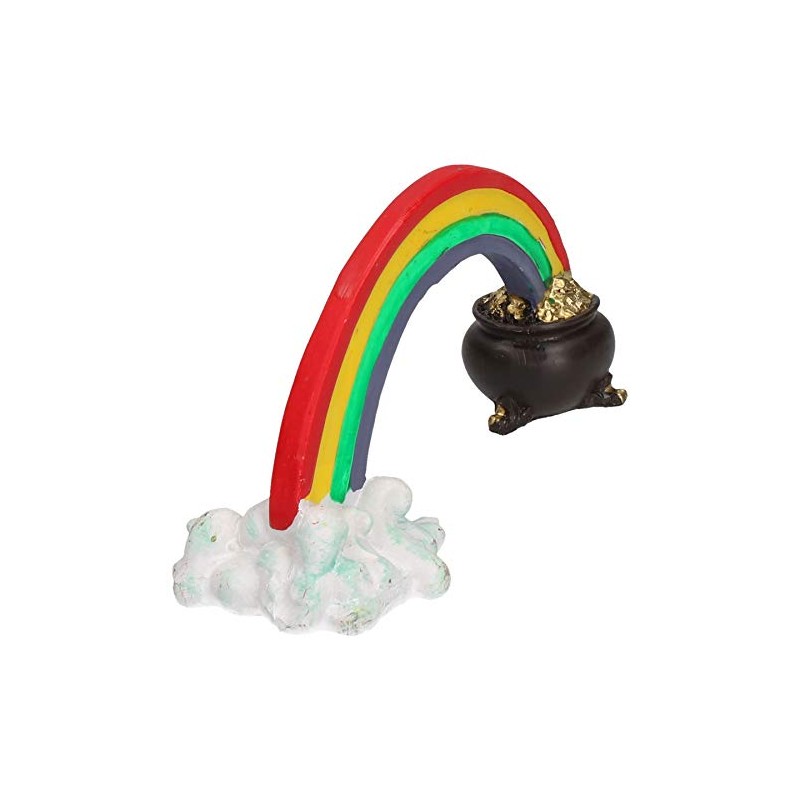 AB Tools Aquatic Aquarium Decor Rainbow Pot Of Gold Fish