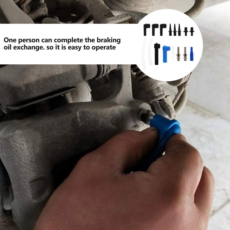 Veemoon 16pcs Brake Fluid Connector Blue Accessories Car Kit Car