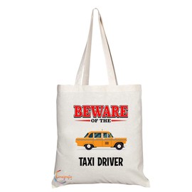 Coralgraph Inc TB809 Beware of the Taxi Driver Novelty Present Gift Printed Eco-Friendly Stylish Long Handled Tote Shoulder Bag