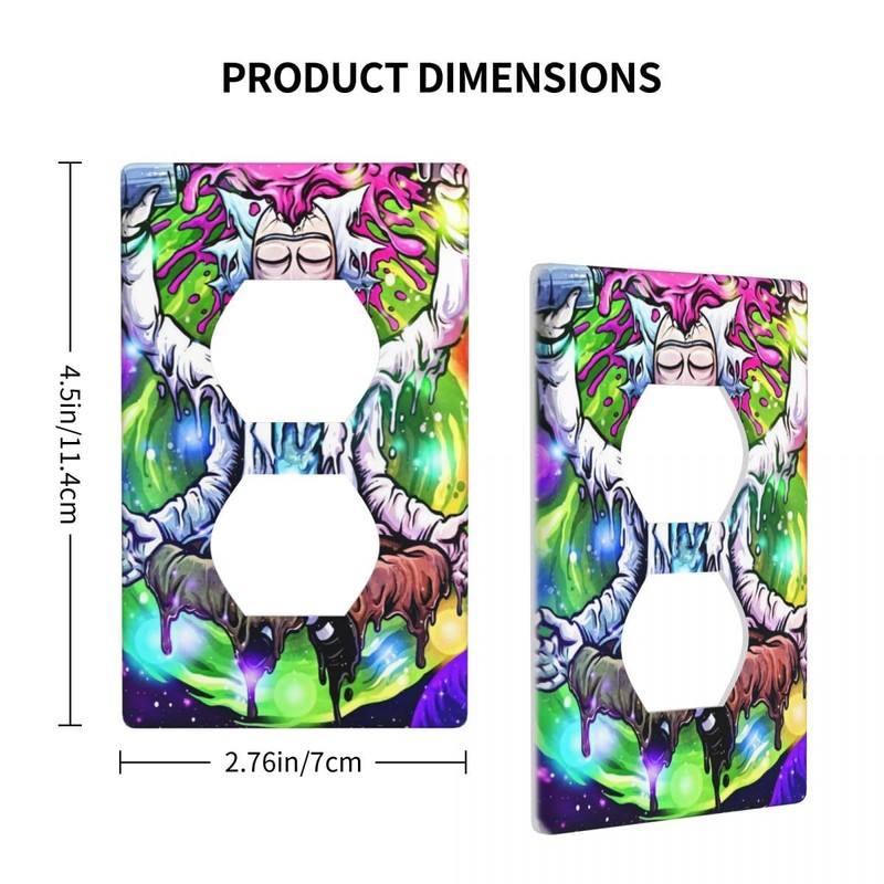 Wyfacai Comic Rick Light Switch Plate Cover Decorative Panel Receptacle